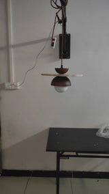 Deense Creatieve LED Hanglamp Walnoothout Voor Slaapkamer & Woonkamer