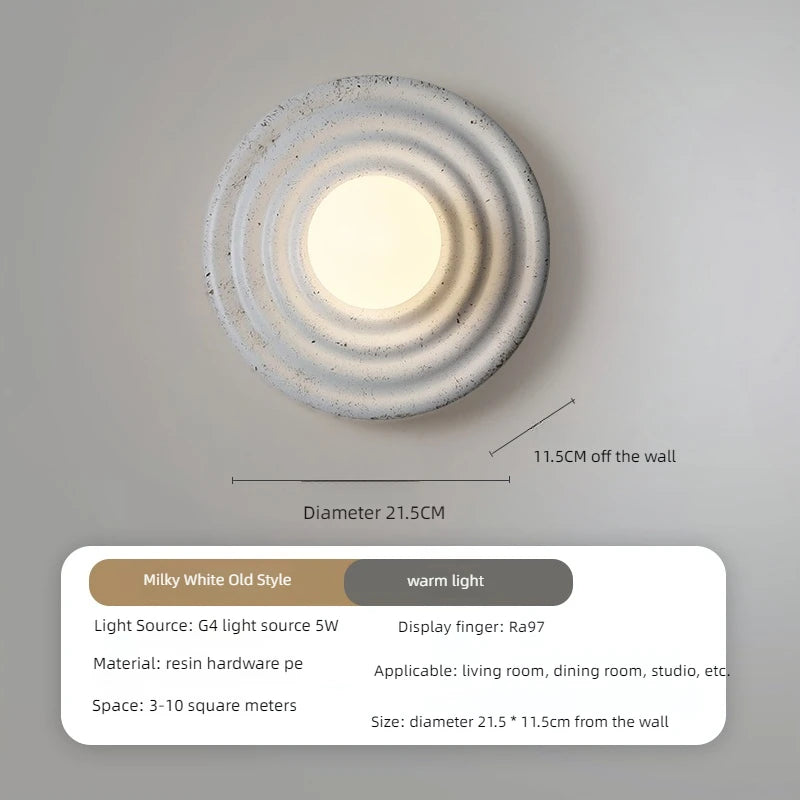 Retro LED Wandlamp Kleurrijk Rond