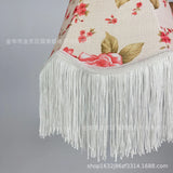 Handgemaakte Stoffen Lampenkap met Kwast – Vintage & Europees Design