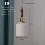 Japanse Keramische Hanglamp – Scandinavische Witte Plafondlamp E27