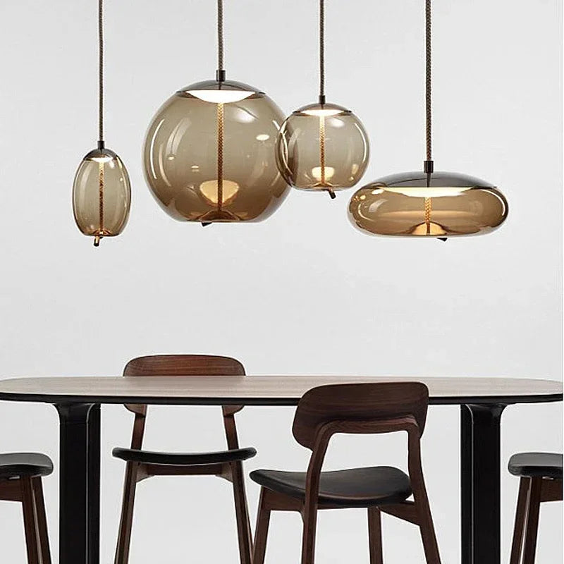 Moderne LED glazen hanglamp – kroonluchter voor woonkamer & keuken