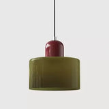 Vintage Kleine Hanglamp Glas-in-Lood – Roze/Oranje/Groen/Wit – E27