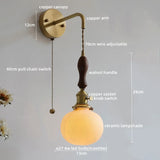 Nordic LED Wandlamp Keramiek & Koper met Walnoot Handvat