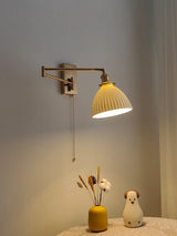 Nordic LED Wandlamp Keramiek – Moderne Sconce met Trekschakelaar