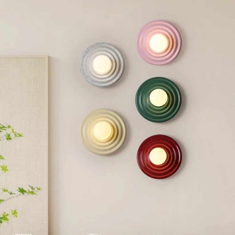 Retro LED Wandlamp Kleurrijk Rond