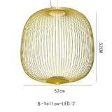 Moderne Italiaanse Spokes Hanglamp LED Metaal Kooi Design – Zwart