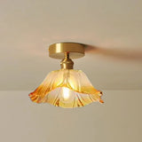Vintage Bloem Hanglamp Glas E27 Voor Woonkamer, Slaapkamer & Bedside