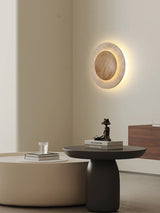 Travertin Wandlamp – Wabi-Sabi LED Natuursteen Bedlamp