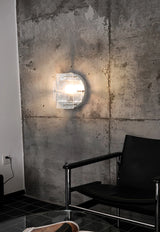 Ijsglas Wandlamp – Chroom Metaal G9 LED Sconce 5–10m²
