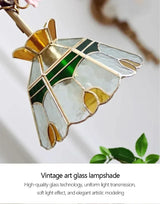 Vintage Franse Rozen Hanglamp – Massief Koper & Glas E27 LED