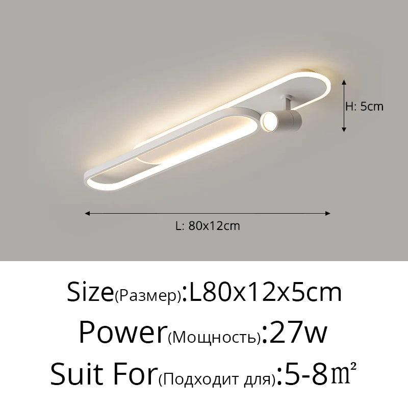 Moderne LED Plafondlamp met Spot – Zwart/Wit/Goud Dimbaar
