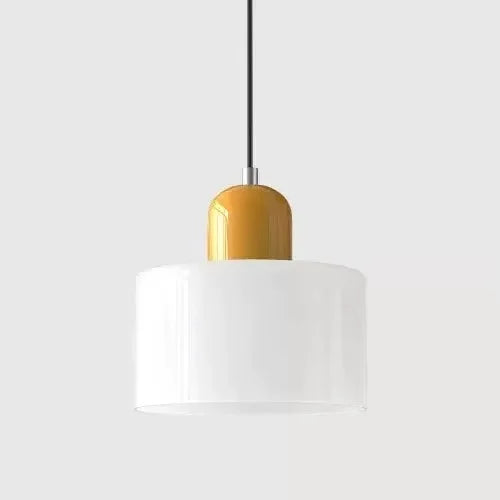 Vintage Kleine Hanglamp Glas-in-Lood – Roze/Oranje/Groen/Wit – E27