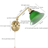 Nordic LED Wandlamp Glas – Verstelbaar, Trekschakelaar, Sfeerverlichting