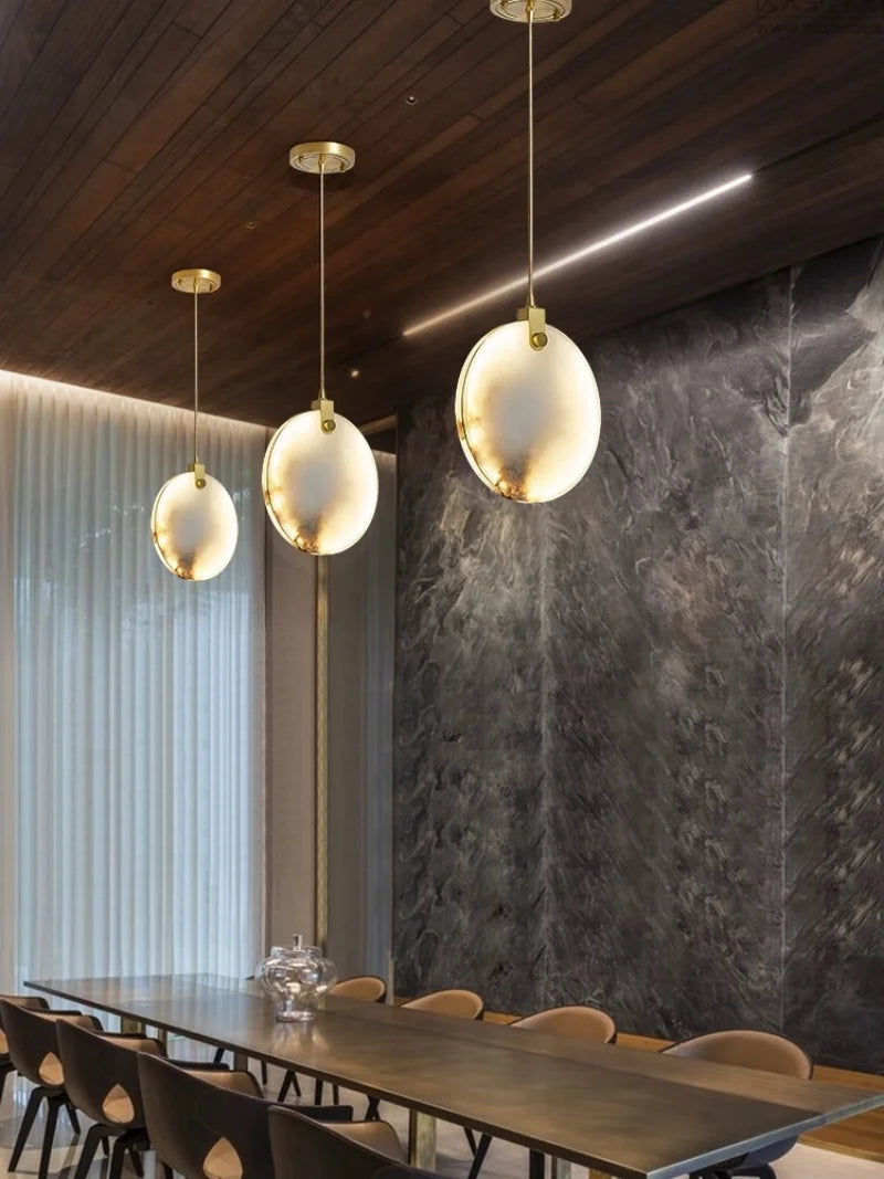 Moderne Marmeren LED Hanglamp – Luxe Slaapkamer & Woonkamer Lamp