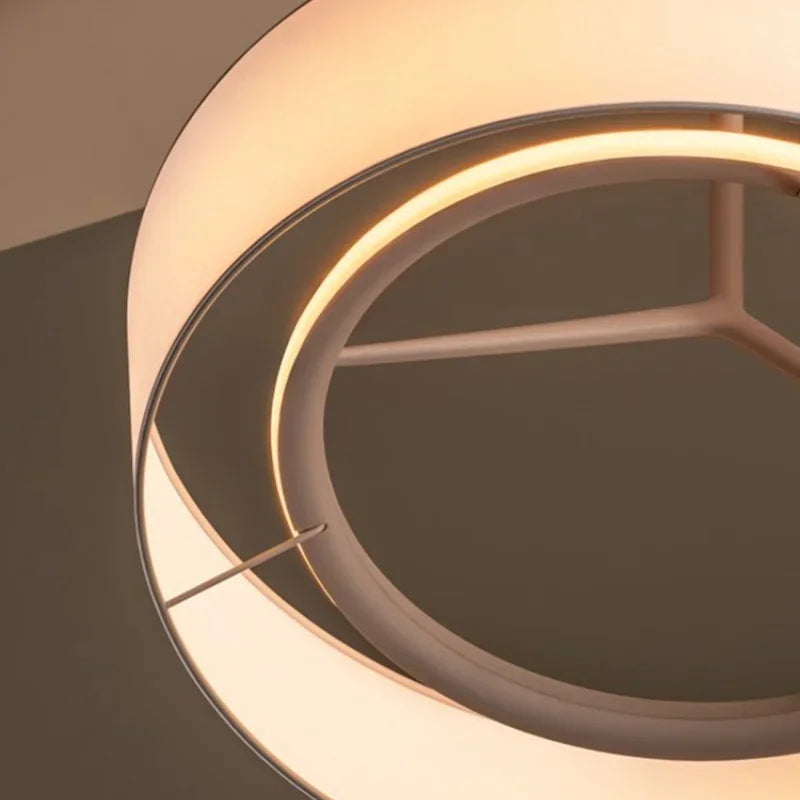 Minimalistische LED Stoffen Hanglamp Rond Voor Eetkamer & Slaapkamer