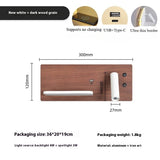 Multifunctionele Wandlamp – LED, USB & Draadloze Oplader, Zwart/Goud/Wit