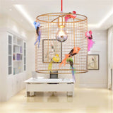 Nordic LED Birdcage Hanglamp Goud – Art Deco Restaurant & Woonkamer