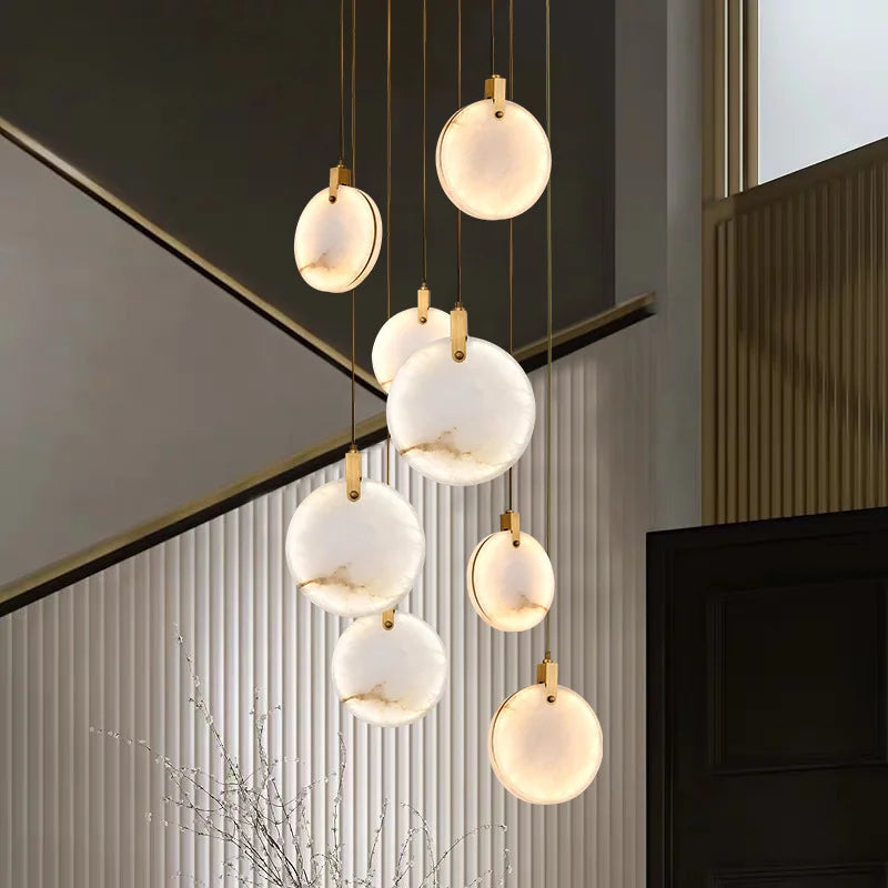 Moderne Marmeren LED Hanglamp – Luxe Slaapkamer & Woonkamer Lamp
