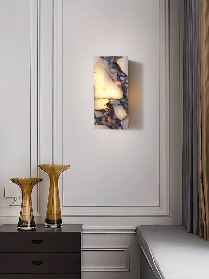 Wabi-Sabi Wandlamp – Bulgari Luxe Steen LED Waterproof Buitenlamp