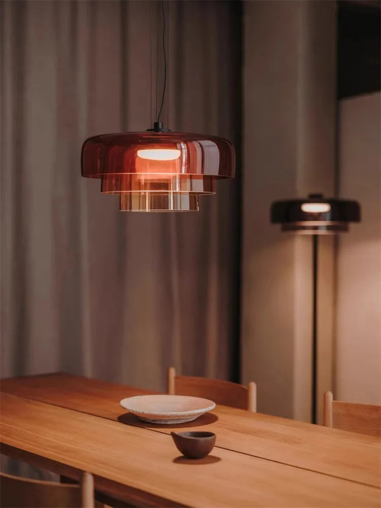 Nordic LED Hanglamp van Glas – Kleurrijke Moderne Plafondlamp