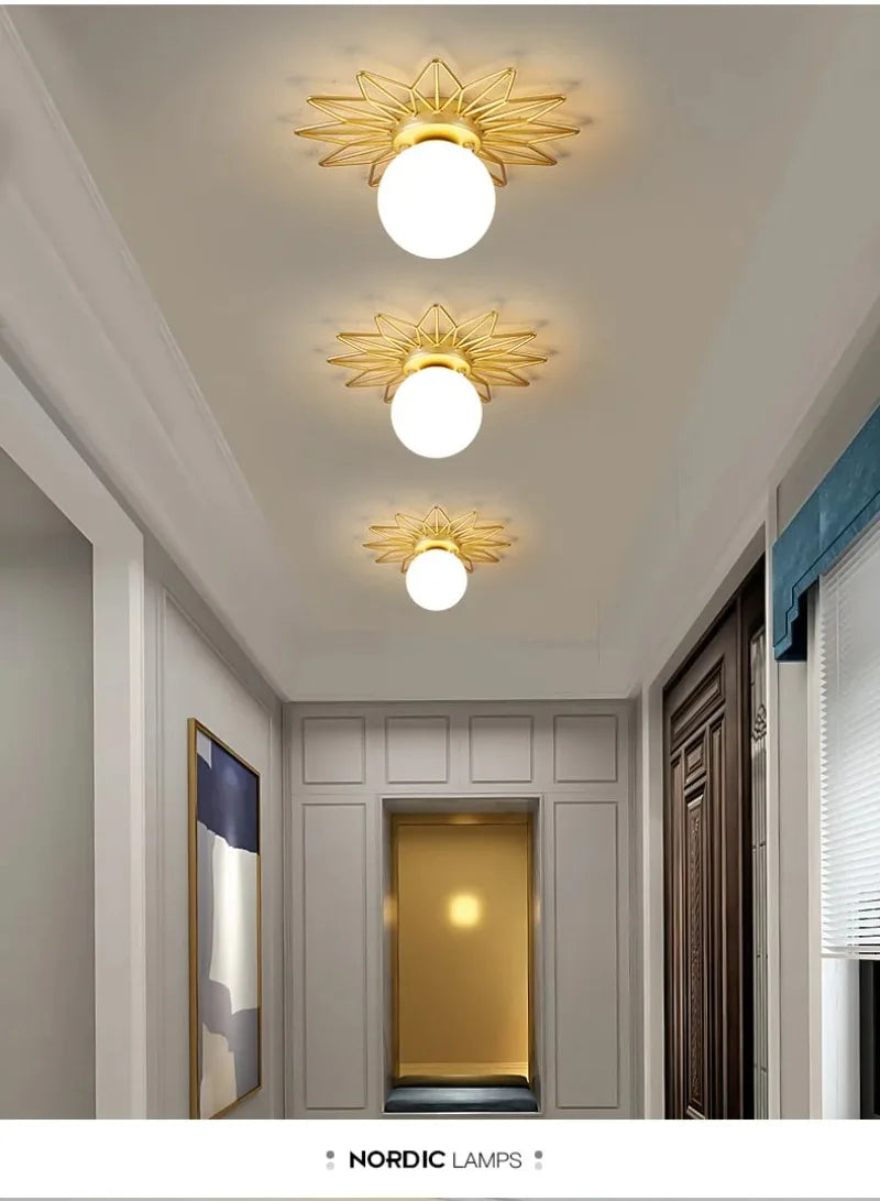 Gouden Plafondlamp – Lotusblad Design LED G9 Ø25/35cm