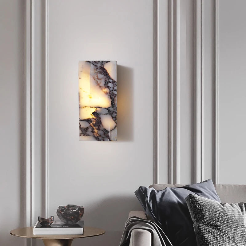 Wabi-Sabi Wandlamp – Bulgari Luxe Steen LED Waterproof Buitenlamp