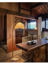 Wabi-Sabi LED Vloerlamp – Scandinavisch Minimalisme & Japans Design voor een Rustgevende Sfeer
