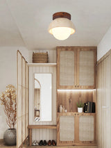 Wabi-Sabi Plafondlamp – Travertin Steen LED Ø12cm/Ø15cm