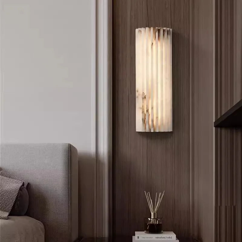 Marmeren Wandlamp – Luxe LED Art Deco Slaapkamer & Badkamer