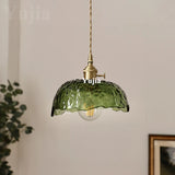 Groene Glazen Hanglamp – Vintage Moderne Plafondlamp E27