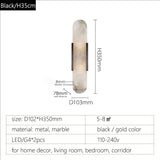 Marmeren Wandlamp – Moderne LED Sconce Zwart/Goud G4 Fitting