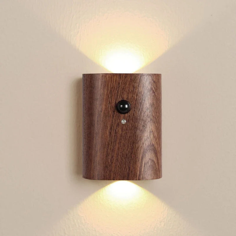 LumiHout – Houten Moderne Indoor Inductie Wandlamp