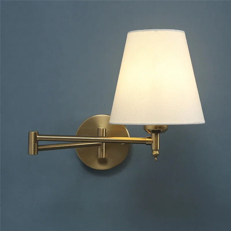 Nordic Wandlamp LED Opvouwbaar Zwart/Goud Voor Slaapkamer & Studie