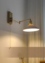 Nordic LED Wandlamp Keramiek – Moderne Sconce met Trekschakelaar