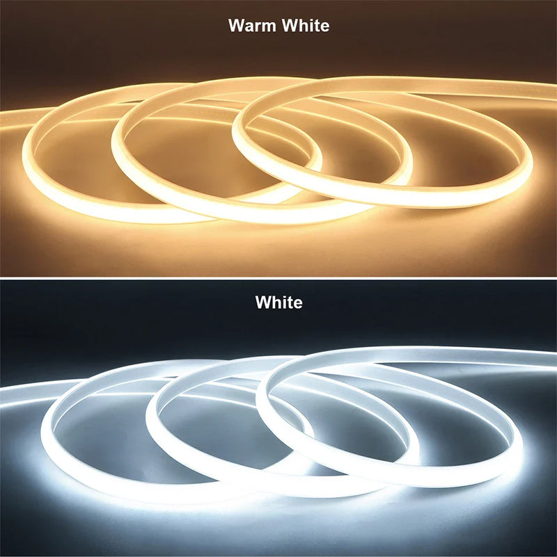 NeoGlow COB LED Neon Lichtstrip – 5M / 10M / 20M / 30M 110V–220V Waterproof LED