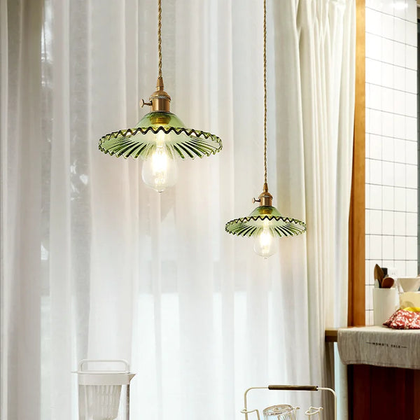 Messing Glas Hanglamp Nordic Vintage E27 Voor Slaapkamer & Café
