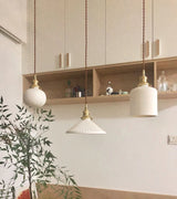 Japanse Keramische Hanglamp – Scandinavische Witte Plafondlamp E27
