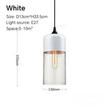 Nordic LED Hanglamp Glas & Hout – Moderne Plafondlamp E27