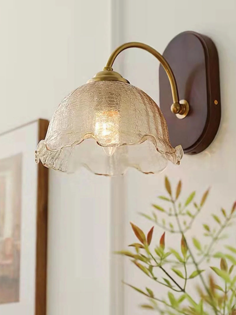 LED Wandlamp Hout & Koper – Vintage Bedlamp voor Woonkamer & Bad