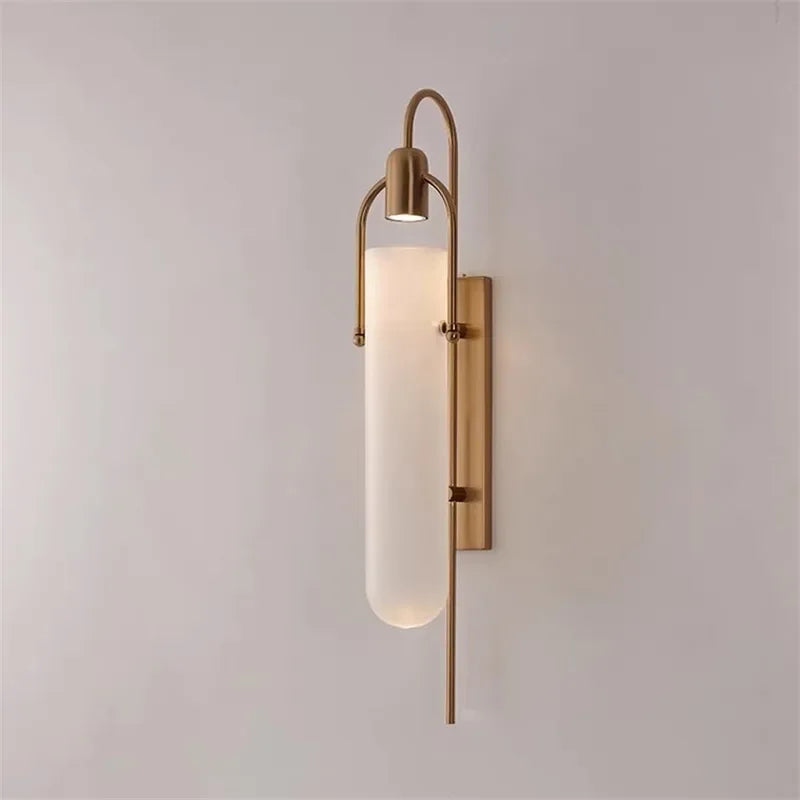 Moderne LED Wandlamp – Glas & Metaal Slaapkamer/Woonkamer Goud/Zwart