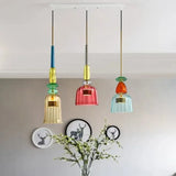 Moderne LED glazen hanglamp – kleurrijk design voor keuken & eetkamer