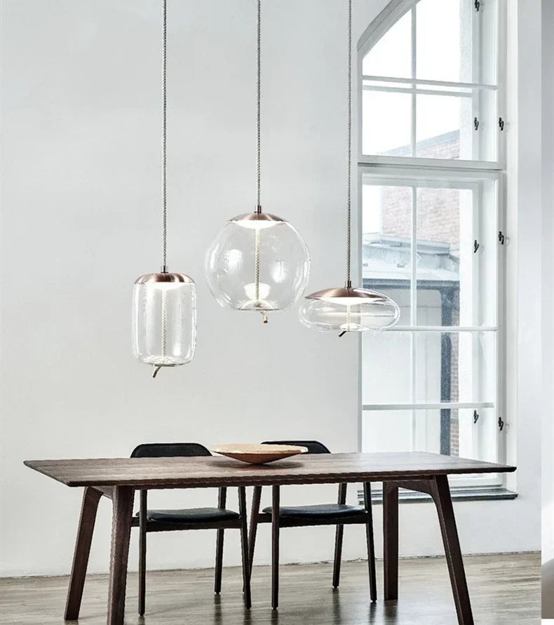 Moderne LED glazen hanglamp – kroonluchter voor woonkamer & keuken