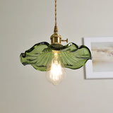 Groene Glazen Hanglamp – Vintage Moderne Plafondlamp E27