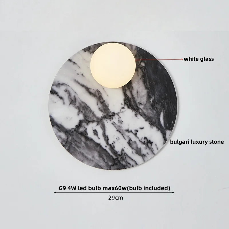 Wabi-Sabi Wandlamp – Bulgari Luxe Steen LED Waterproof Buitenlamp