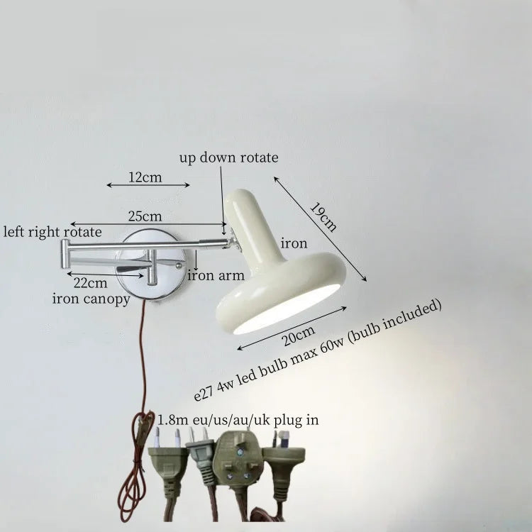 Nordic LED Wandlamp Milky Green – Moderne Wand Sconce met Trekschakelaar
