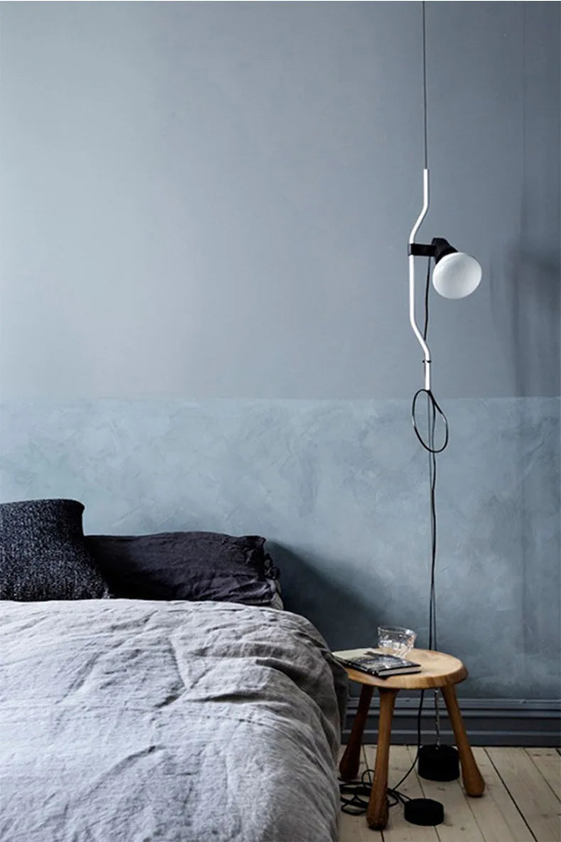 Italiaanse Hanglamp LED Metaal – Verstelbare Hoogte Bedlamp E27
