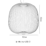 Moderne Italiaanse Spokes Hanglamp LED Metaal Kooi Design – Zwart