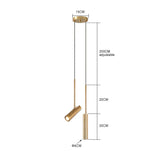 Moderne LED Hanglamp Aluminium Zwart Goud 2-Lichts Voor Woonkamer