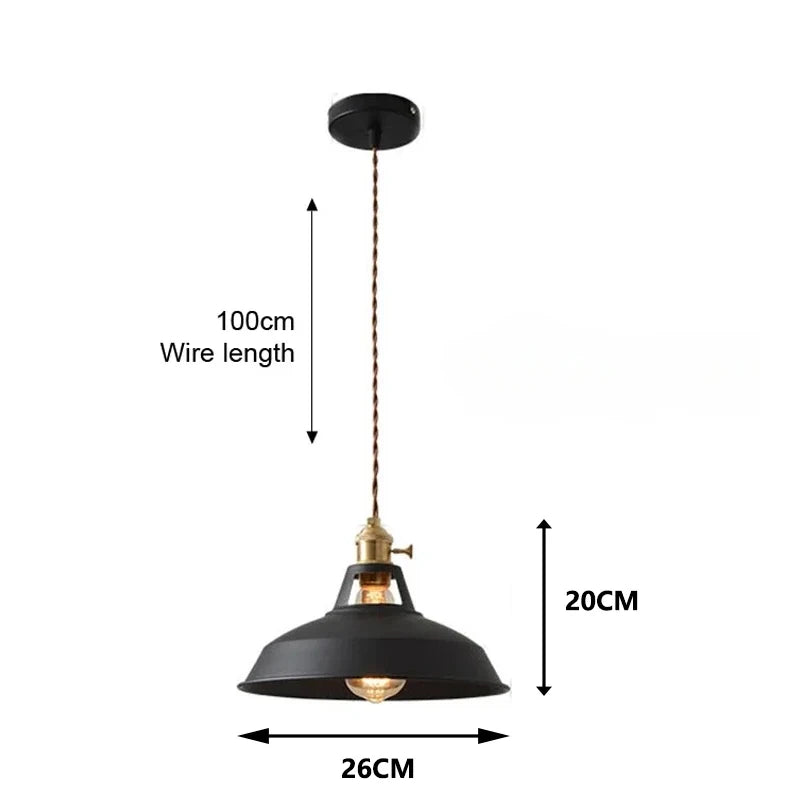 Retro Industrieel Hanglamp E27 Kleurig Voor Keuken, Restaurant & Woonkamer