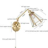 Nordic LED Wandlamp Glas – Verstelbaar, Trekschakelaar, Sfeerverlichting